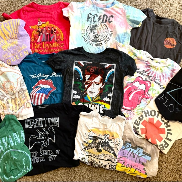Shirts & Tops Bundle Of 14 Toddler Band Tees Sizes 24m3t Poshmark